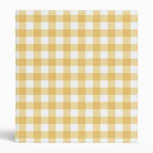Classeur En vichy jaune soleil