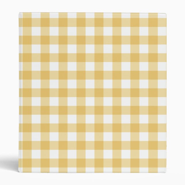 Classeur En vichy jaune soleil (Devant)