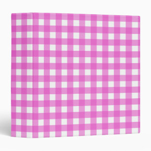 Classeur En vichy rose
