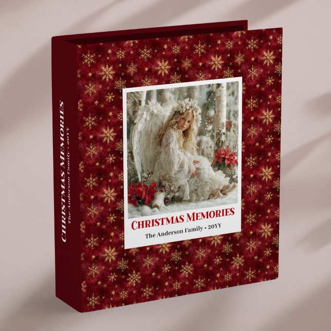 Classeur Enchanting Angel Red Poinsettia Christmas memory  (Enchanting Angel Red Poinsettia Christmas memory album)