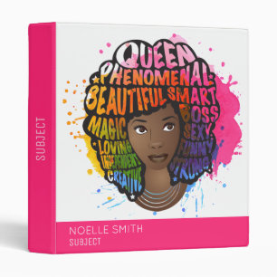 Classeur Encouragement des femmes noires Aquarelle naturell