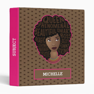 Classeur Encouragement des femmes noires, Poche Brown