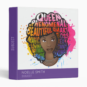 Classeur Encourager les femmes noires, cheveux naturels, aq