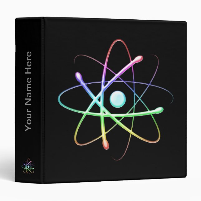 Classeur Énergie atomique colorée (Devant/Côté)