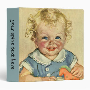 Classeur Enfant scandinave blond mignon vintage avec boucle