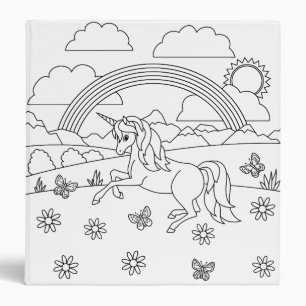 Classeur Enfants Color Me Unicorn Arc-en-ciel