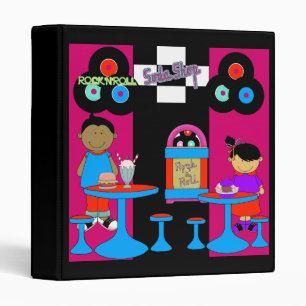 Classeur Enfants de la boutique de soda rétro rock'n'roll A