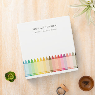 Classeur Enfants modernes Enseignant Coloré Arc-en-ciel Cou