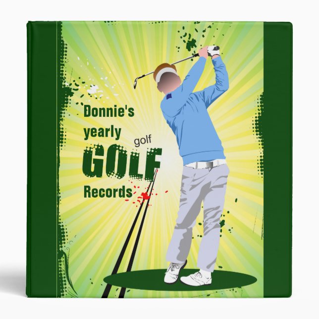 Classeur Enregistrement personnalisé du score de golf de Go (Devant)