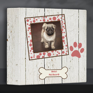 Classeur Enregistrements et soins de chiens pour filles pou