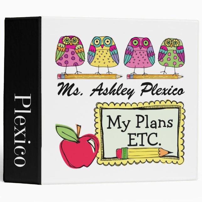 Classeur enseignant de l'école - Carnet (Devant/Côté)