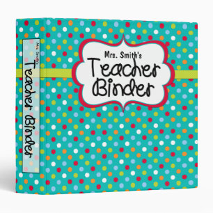 Classeur enseignant - Dots turquoise