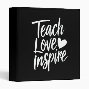 Classeur Enseigner Amour Inspirer Cadeau de la Fête des Ens