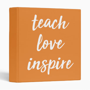 Classeur Enseignez l'amour inspirent expression inspirée
