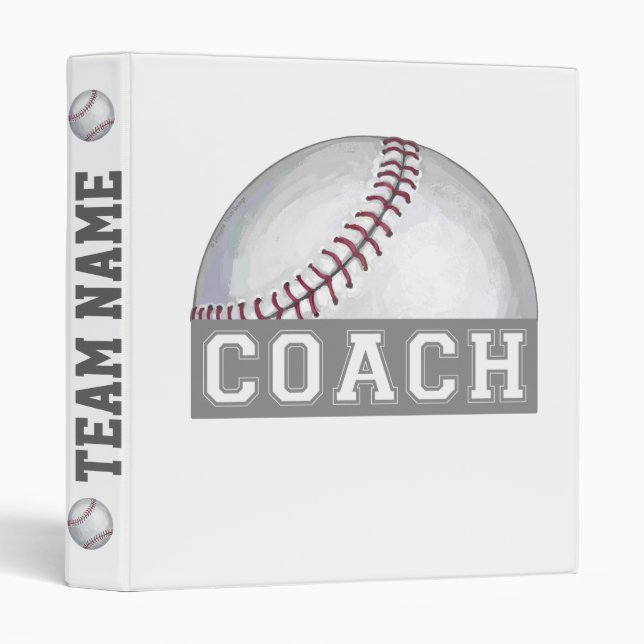 Classeur Entraîneur de base-ball (Devant/Côté)