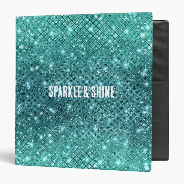 Classeur Éperche verte Turquoise Aqua (Devant/Intérieur)