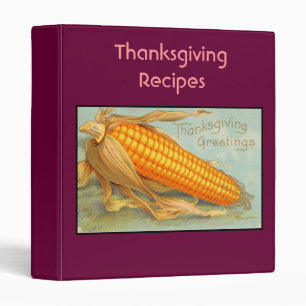 Classeur Épi de maïs vintage pour Thanksgiving