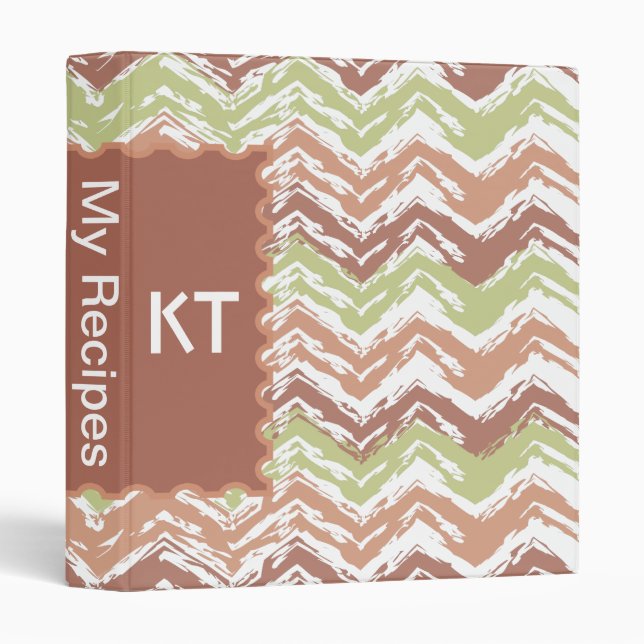 Classeur Épice de scribble Chevron ZigZag (Devant/Côté)