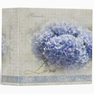 Classeur Épouser bleu romantique d'hortensias