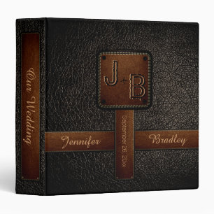 Classeur Épouser de monogramme simili cuir