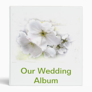 Classeur Épouser l'album blanc de mariage de fleur