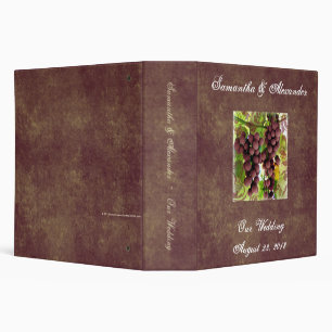Classeur Épouser pourpre/vert de vignoble élégant de