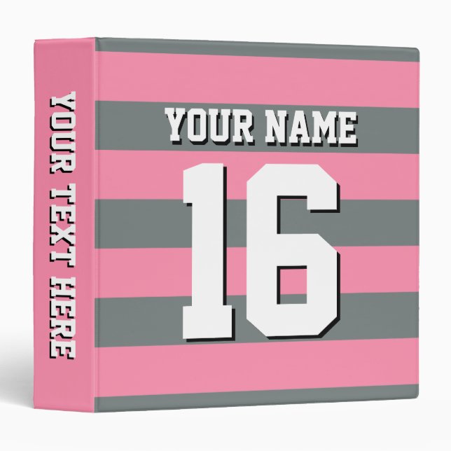 Classeur Équipe cycliste Flamingo Pink Charcoal Jersey Prep (Devant/Côté)
