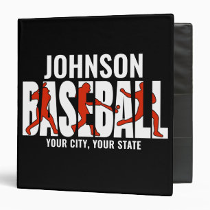 Classeur Équipe de baseball AJOUTER NOM Champion Joueur de