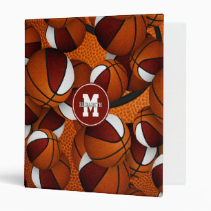 Classeur équipe de basket-ball blanc marron couleurs sport 