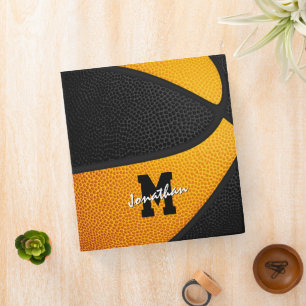 Classeur équipe de basket orange noir couleurs garçons fill