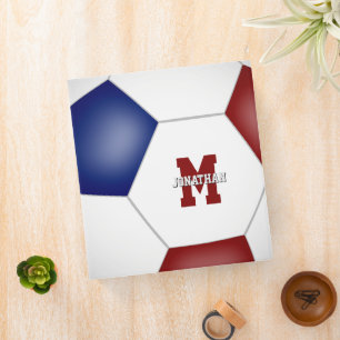 Classeur équipe de football bleu marron couleurs cadeaux sp