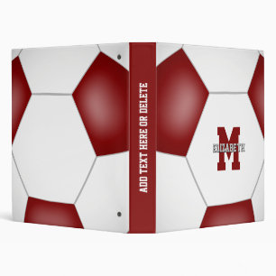 Classeur équipe de football de maroon cadeaux nom de l'athl