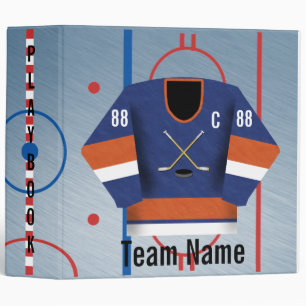 Classeur Équipe de hockey sur glace Jersey Playbook Classeu