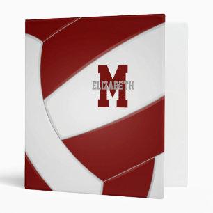 Classeur équipe de maroon blanc couleurs filles garçons vol