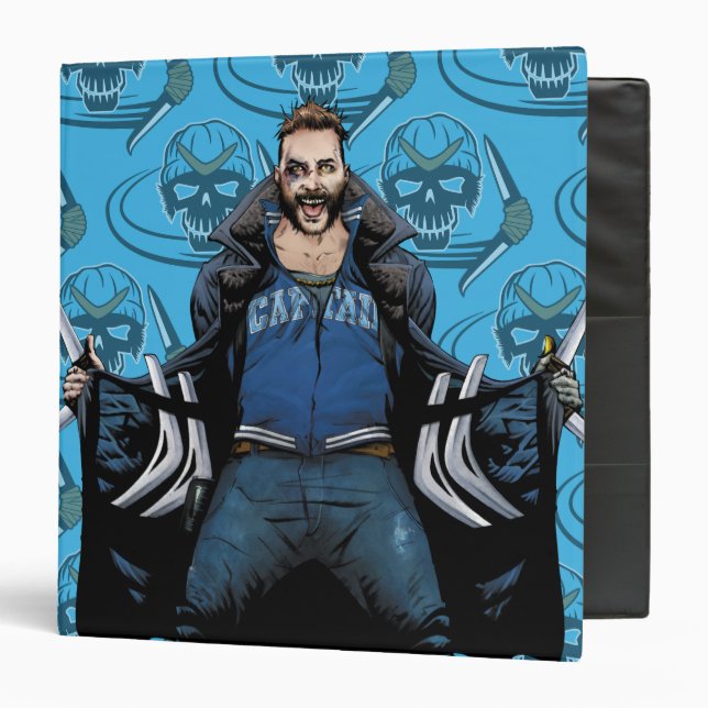 Classeur Équipe de suicide | Boomerang Comic Book Art (Devant/Intérieur)