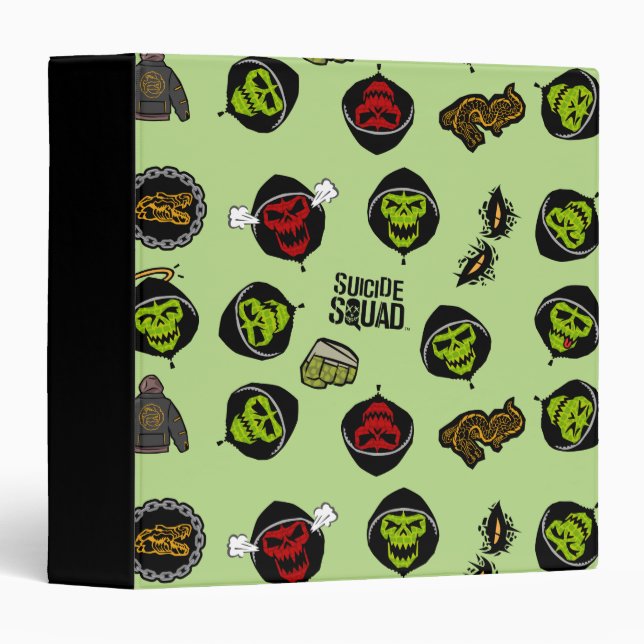 Classeur Équipe de suicide | Killer Croc Emoji Motif (Devant/Côté)