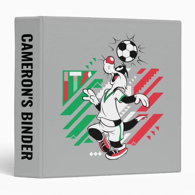 Classeur Équipe d'Italie de football Graphique SYLVESTER™ (Devant/Côté)