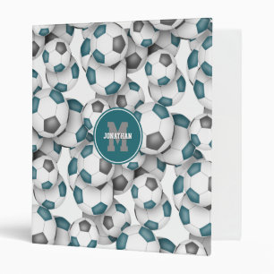 Classeur Équipe gris turquoise couleurs balle de football g