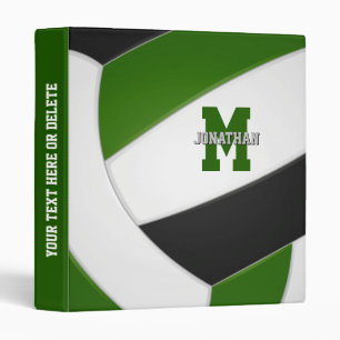 Classeur équipe noire verte couleurs garçons filles volley-