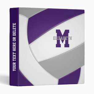 Classeur équipe violet gris couleurs filles garçons volley-