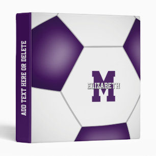 Classeur équipe violette couleurs cadeaux de joueur de foot