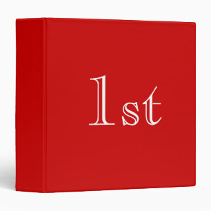 Classeur ęr. Rouge et blanc. Conception simple gentille.