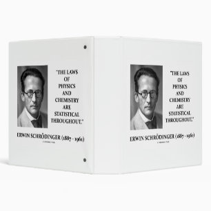 Classeur Erwin Schrödinger Physique Chimie statistique