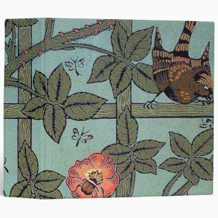 Classeur Escalade Rose et petit oiseau, William Morris