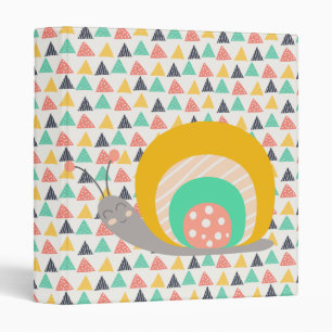 Classeur Escargot heureux sur des triangles