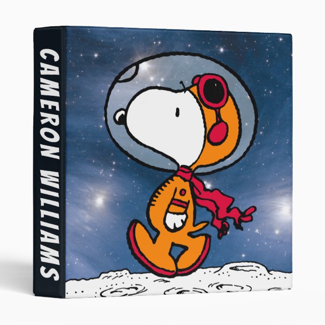 Classeur ESPACE | Astronaute de Snoopy (Devant/Côté)