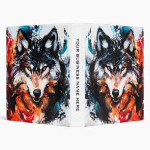 Classeur Esprit de loup sauvage abstrait