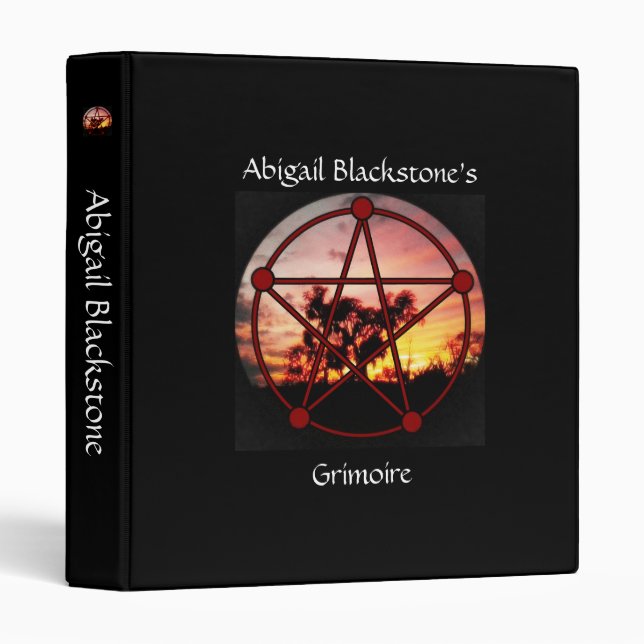 Classeur Esprits de Samhain Livre d'Ombres Grimoire (Devant/Côté)