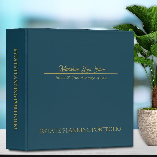 Classeur Estate Planning Portfolio - Blue | Gold (Créateur téléchargé)