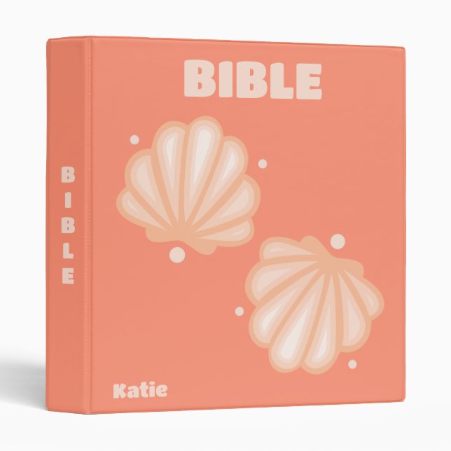 Classeur Esthétique de Preppy Seashell (Devant/Côté)